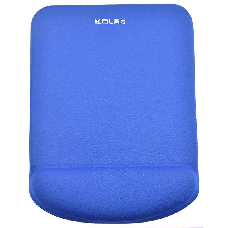 Custom Big Size Blue Cloth Mouse Pad With Gel Wrist Rest Anti-slip base