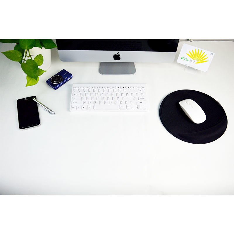 Ergonomic Mouse Pad with Gel Wrist Rest Support, Lycra Covering and Non-Slip PU Base (Black)