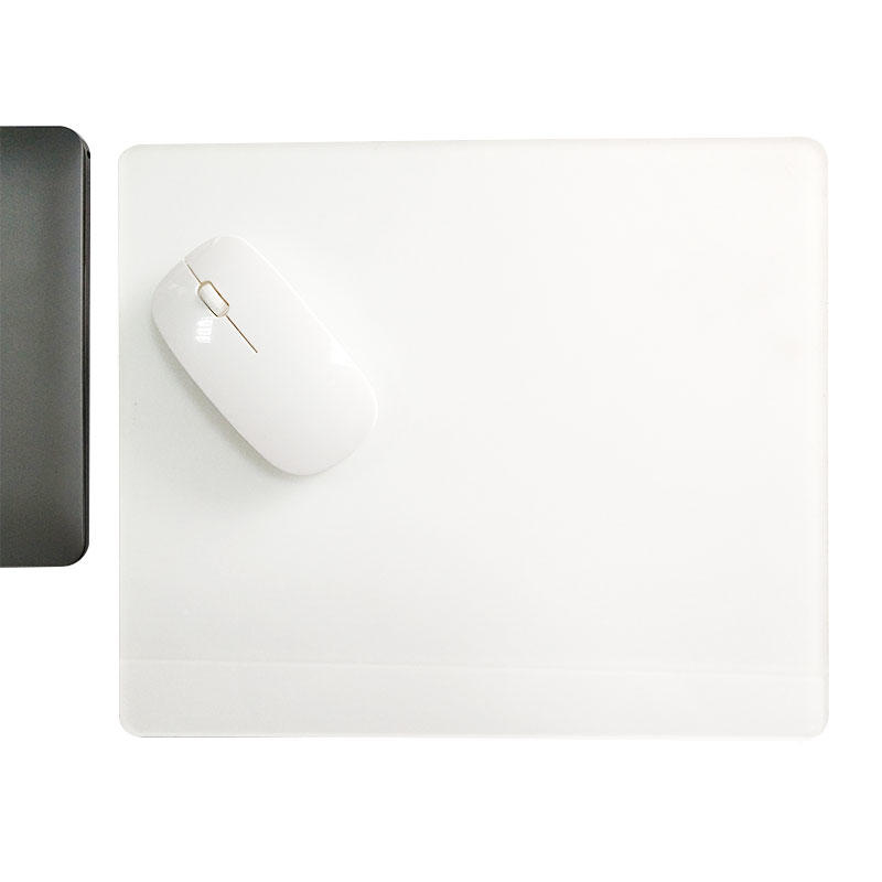 Acrylic Pad Acrylic Mouse Pad Surface for Fast and Accurate Control (White and light blue)