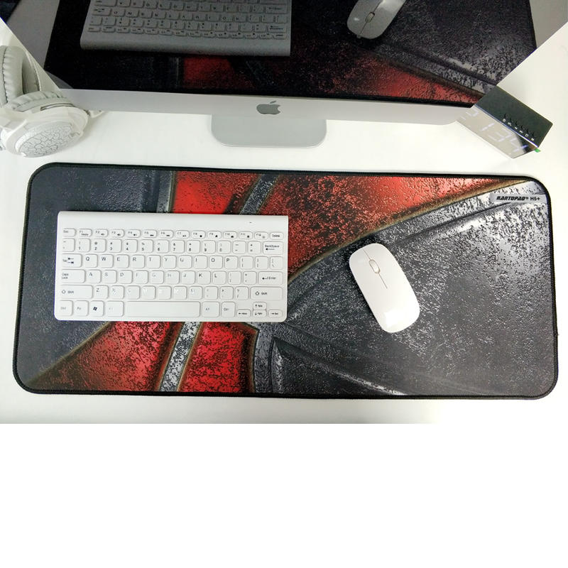 Gaming Mouse Pad Non-Slip Waterproof Rubber Base with Stitched Edges for PC Laptop Computer