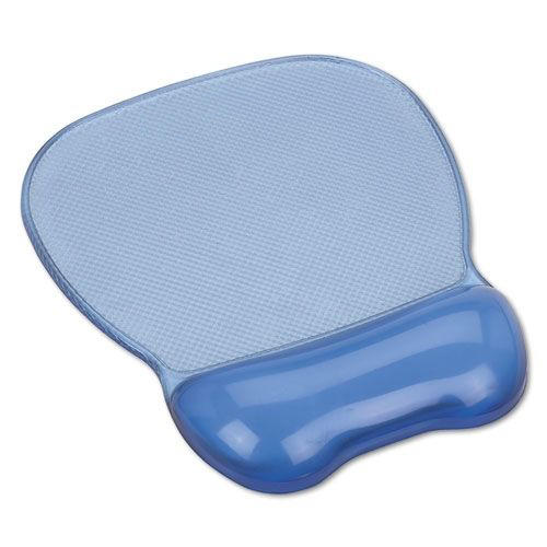 Crystal gel mouse pad with wrist rest, PVC top with gel filled hand pillow, soft gel pad