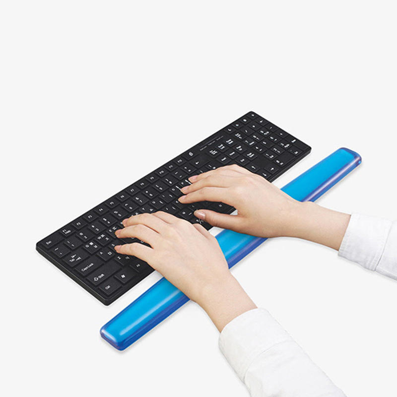 Blue transparent keyboard wrist support office and home keyboard rest pad